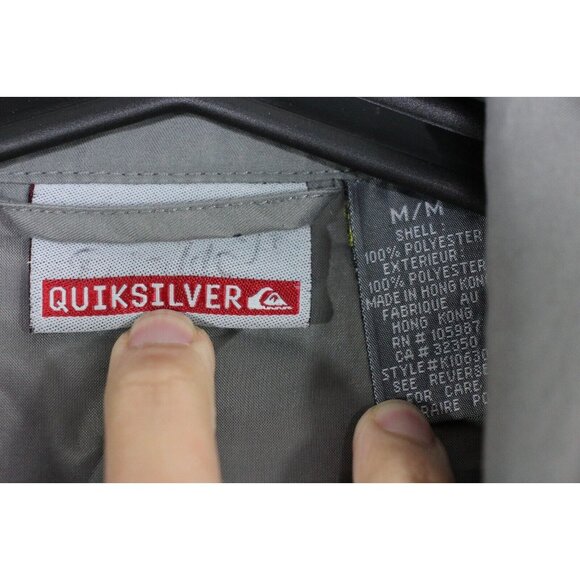 Vintage Quiksilver Mens Medium Y2K Skater Full Zip Lightweight Jacket B1018 - Picture 6 of 7